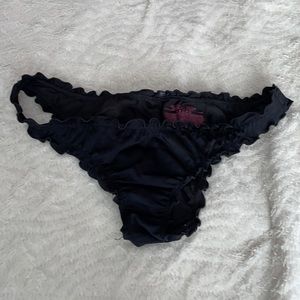 Black ruffle cheeky VS swim bottom